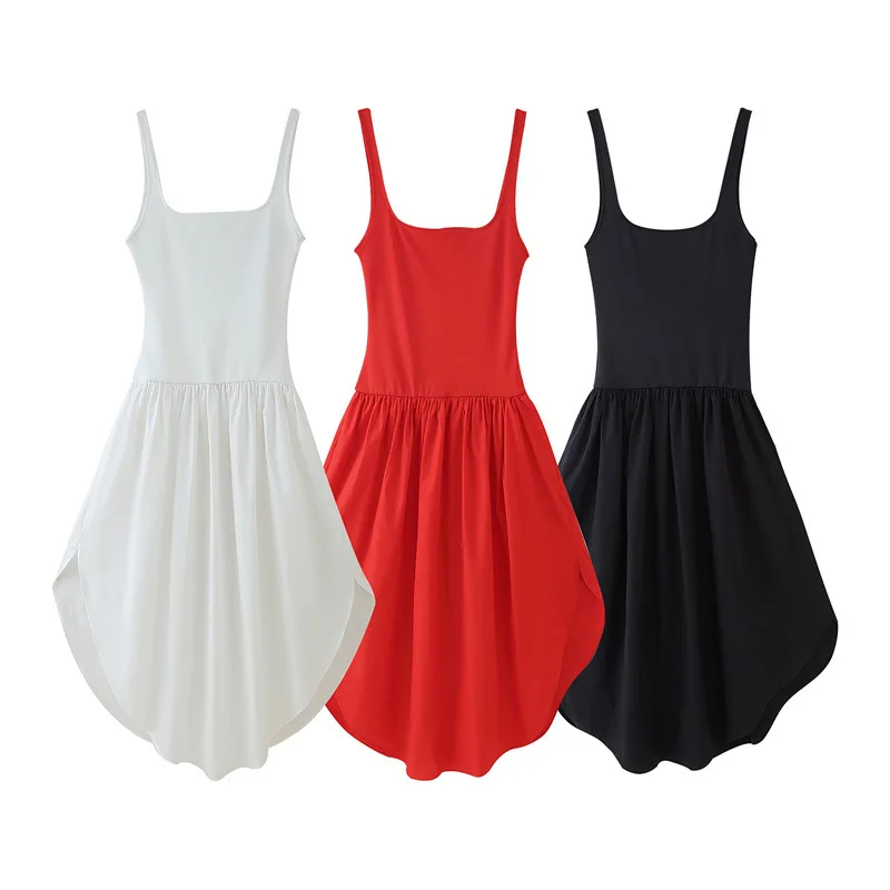 New 2025 New Summer Solid Color Stitching Midi Skirt Spaghetti Straps Sleeveless Dress 4770208
New 2025 New Summer Solid Color Stitching Midi Skirt Spaghetti Straps Sleeveless Dress 4770208