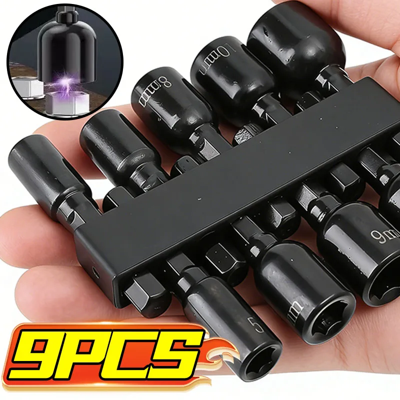 9PCS/set Hexagon Nut Driver Drill Bit Socket Wrench Drill Bit Nut Driver Set Hexagonal Handle Screwdriver Socket Hand Tools
9PCS/set Hexagon Nut Driver Drill Bit Socket Wrench Drill Bit Nut Driver Set Hexagonal Handle Screwdriver Socket Hand Tools