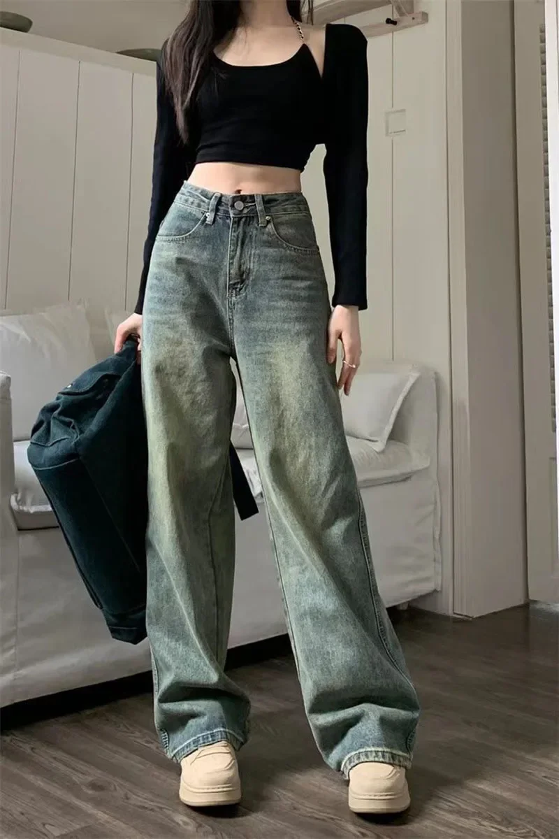 Retro 90S Baggy Straight Denim Trouser Female Y2K High Waist Loose Wide Leg Jean Women Casual All-Match Slim Fit Streetwear Pant
Retro 90S Baggy Straight Denim Trouser Female Y2K High Waist Loose Wide Leg Jean Women Casual All-Match Slim Fit Streetwear Pant