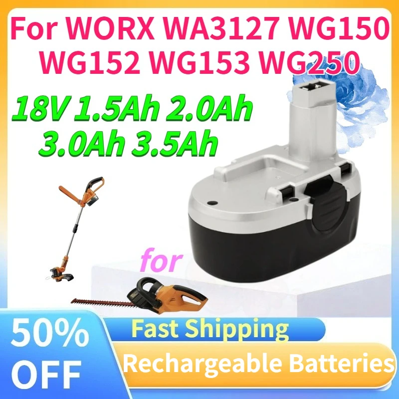 18V 1.5Ah 2.0Ah 3.0Ah 3.5Ah Battery for WORX WA3127 WG150 WG152 WG153 WG250 for Cuifeng BP1820A01 MAC Cordless Drill Accessories
18V 1.5Ah 2.0Ah 3.0Ah 3.5Ah Battery for WORX WA3127 WG150 WG152 WG153 WG250 for Cuifeng BP1820A01 MAC Cordless Drill Accessories