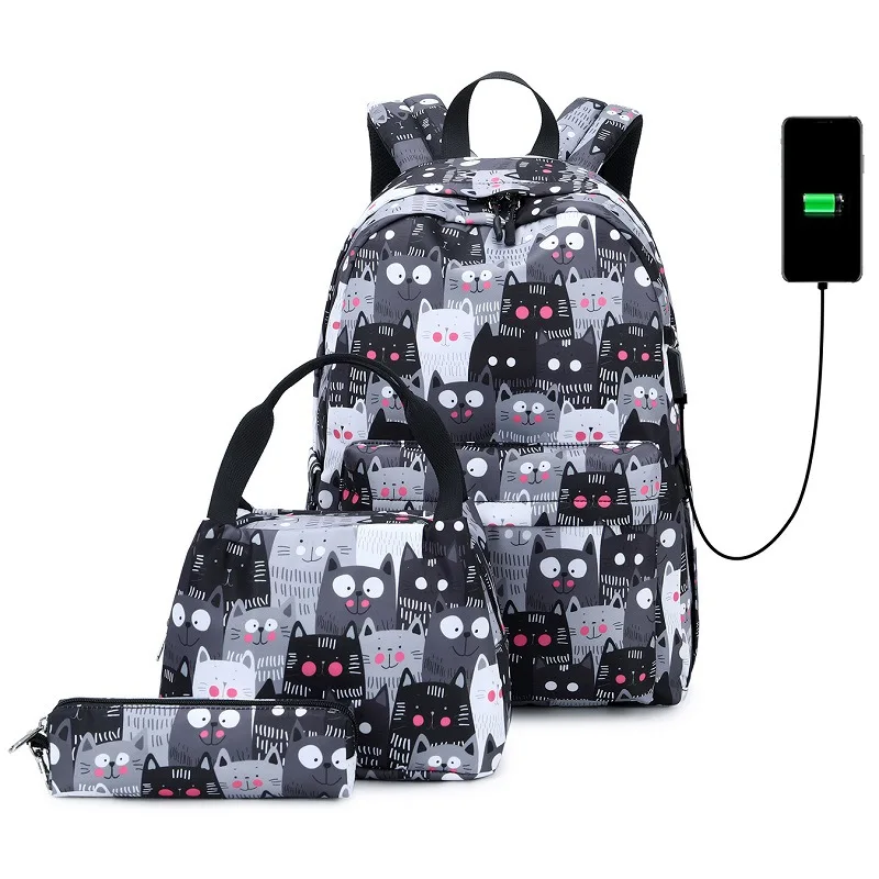 Women backpack girls large-capacity three-piece set schoolbag computer backpack
Women backpack girls large-capacity three-piece set schoolbag computer backpack