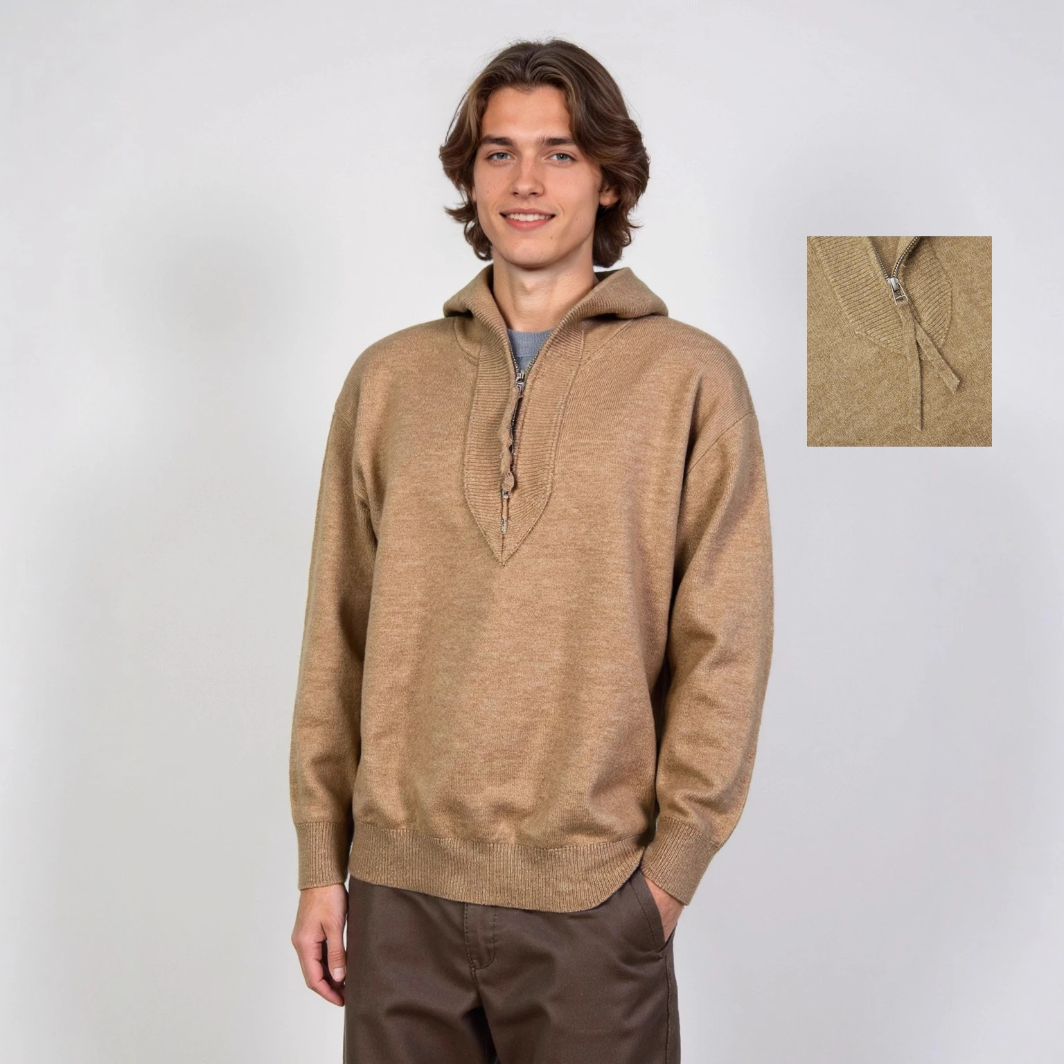  Мужская вязаная толстовка с полумолнией, осень 2025, новое поступление | Повседневный свитер с длинным рукавом Повседневная одежда / Досуг / Универсальность
Мужская вязаная толстовка с полумолнией, осень 2025, новое поступление | Повседневный свитер с длинным рукавом Повседневная одежда / Досуг / Универсальность