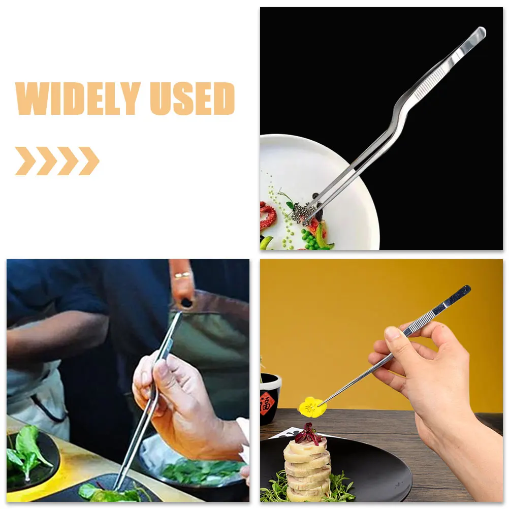 2pcs Stainless Steel Tweezers Clamps Cooking Tongs Fine Food Tweezers Kitchen Supplies Home Cooking Gadgets Chef'S Plate Setting
2pcs Stainless Steel Tweezers Clamps Cooking Tongs Fine Food Tweezers Kitchen Supplies Home Cooking Gadgets Chef'S Plate Setting