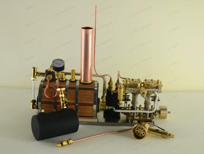 Two-Cylinder Reciprocating Steam Engine Power Group, Retro Model,And Single Vertical Horizontal Boiler
Two-Cylinder Reciprocating Steam Engine Power Group, Retro Model,And Single Vertical Horizontal Boiler
