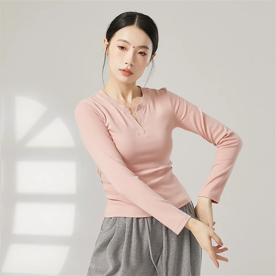 Women Chinese Folk Dance T-Shirt Cotton Viscose Soft Breathable Girls Modern Dance Training Tights Top Performance Dance Yoga
Women Chinese Folk Dance T-Shirt Cotton Viscose Soft Breathable Girls Modern Dance Training Tights Top Performance Dance Yoga
