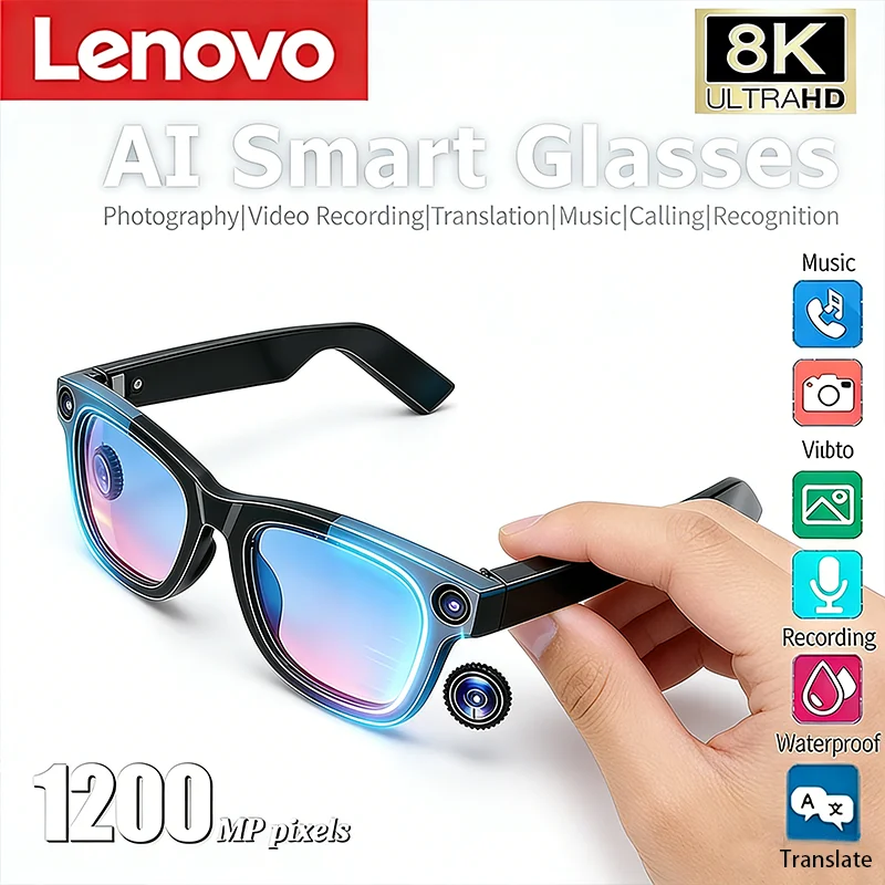Новые умные очки Lenovo 8K AI 2026 года с поддержкой Chat GPT, сенсорным управлением, камерой 1200 МП, спортивные AI-очки, музыкальный плеер, Bluetooth-звонки, голосовое управление
Новые умные очки Lenovo 8K AI 2026 года с поддержкой Chat GPT, сенсорным управлением, камерой 1200 МП, спортивные AI-очки, музыкальный плеер, Bluetooth-звонки, голосовое управление
