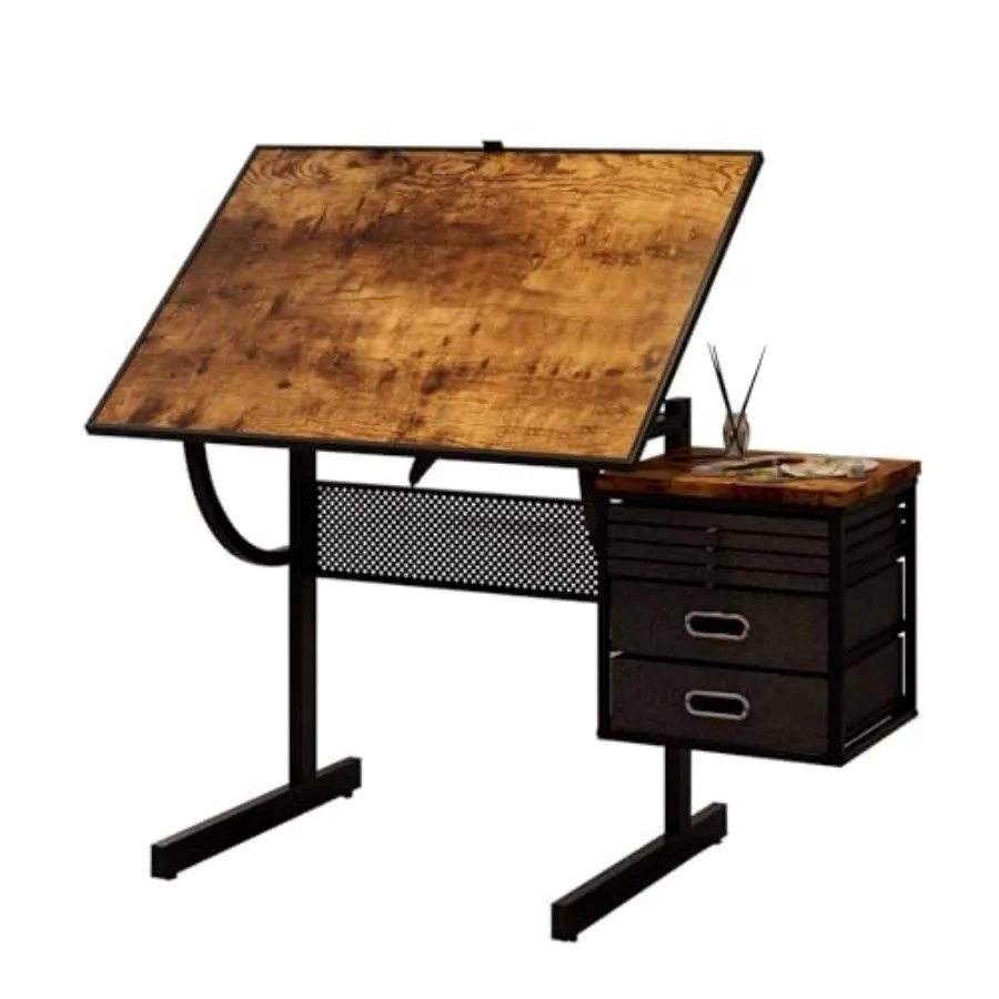 Jigsaw puzzle table for adults: metal polyester, black and country brown, 1500-piece capacity, 4 felt trays + 2 drawers, adjust
Jigsaw puzzle table for adults: metal polyester, black and country brown, 1500-piece capacity, 4 felt trays + 2 drawers, adjust