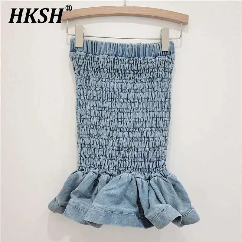 HKSH Summer New Women Chic Y2K High Street Sweet Style Fashion Sexy Folded Sleeveless Strapless Top Casual Denim Tank Top HK5528
HKSH Summer New Women Chic Y2K High Street Sweet Style Fashion Sexy Folded Sleeveless Strapless Top Casual Denim Tank Top HK5528