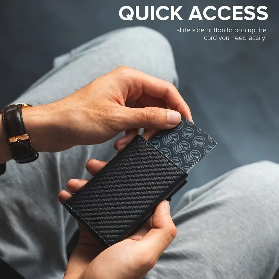 Men and women Minimalist RFID Blocking Wallet-Automatic Pop-up Metal Credit Card Holder,Zipper Coin Purse Business good 2026
Men and women Minimalist RFID Blocking Wallet-Automatic Pop-up Metal Credit Card Holder,Zipper Coin Purse Business good 2026