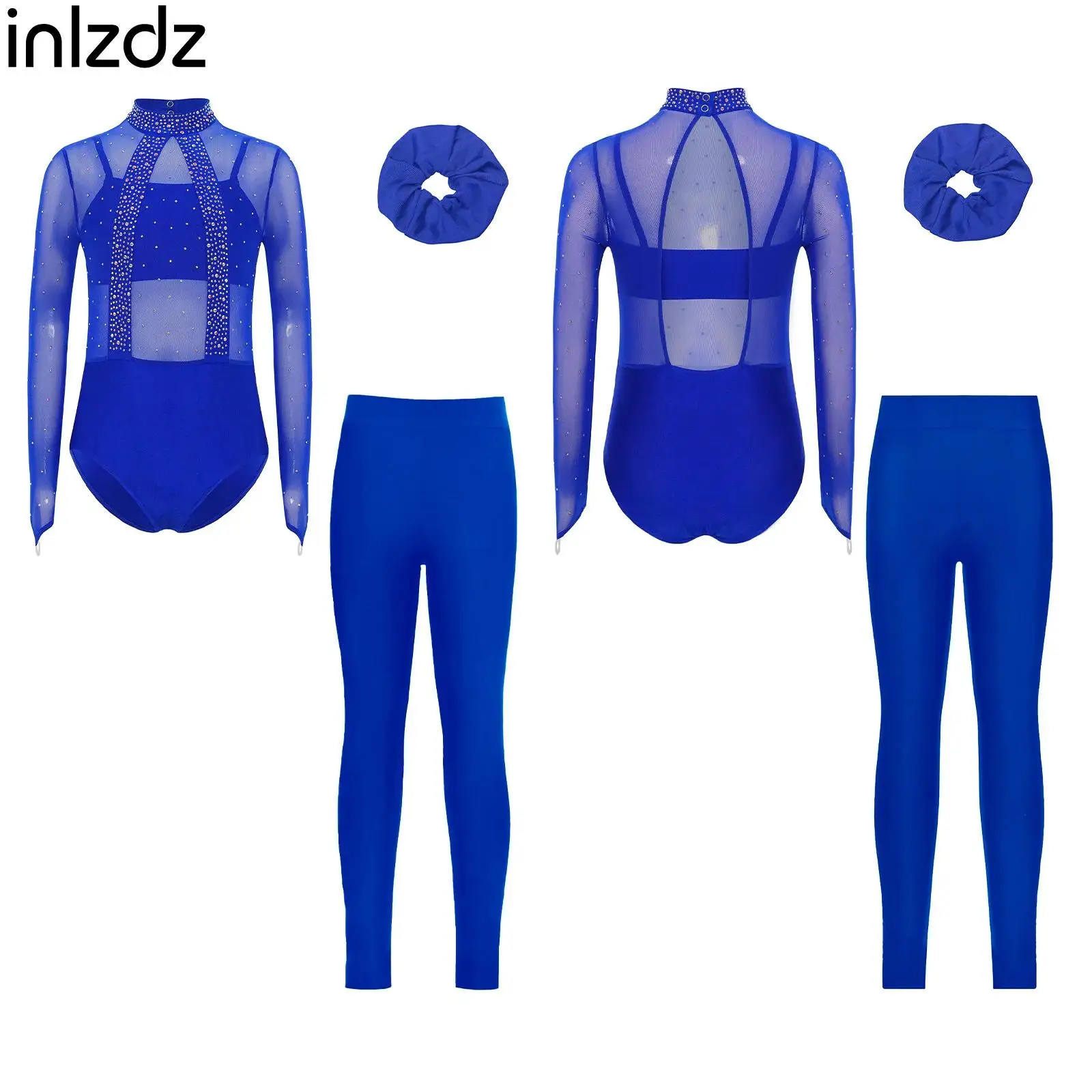 Child Girls Ballet Dance Figure Skating Gymnastics Costumes Rhinestones Mesh Bodice Leotard with Camisole Leggings And Hairband
Child Girls Ballet Dance Figure Skating Gymnastics Costumes Rhinestones Mesh Bodice Leotard with Camisole Leggings And Hairband
