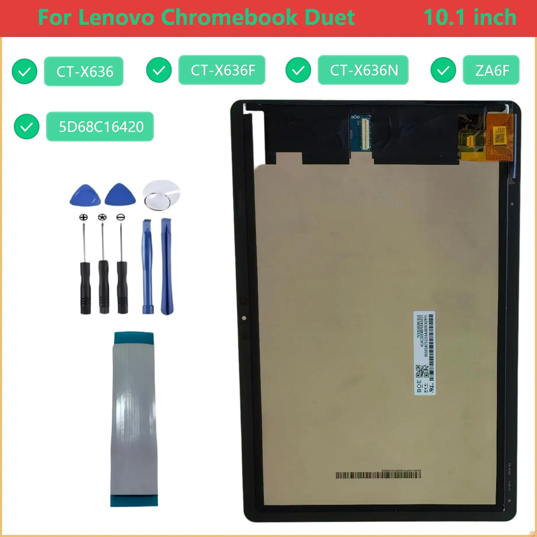 Ori For Lenovo Chromebook Duet 10.1'' CT-X636 CT-X636F CT-X636N X636 X636N X636F LCD Display Touch Screen Digitizer Assembly
Ori For Lenovo Chromebook Duet 10.1'' CT-X636 CT-X636F CT-X636N X636 X636N X636F LCD Display Touch Screen Digitizer Assembly