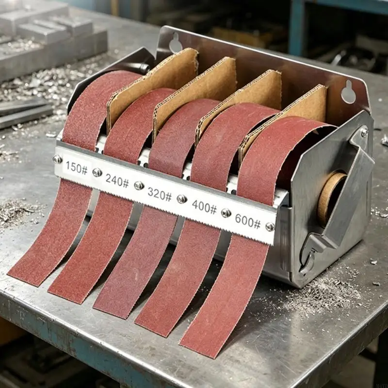 Multi Grits Sandpaper Dispenser Sanding Belt Roll Box Metal Grinding Roll Keeper for Carpentry Polishing and Finishing M4YD
Multi Grits Sandpaper Dispenser Sanding Belt Roll Box Metal Grinding Roll Keeper for Carpentry Polishing and Finishing M4YD