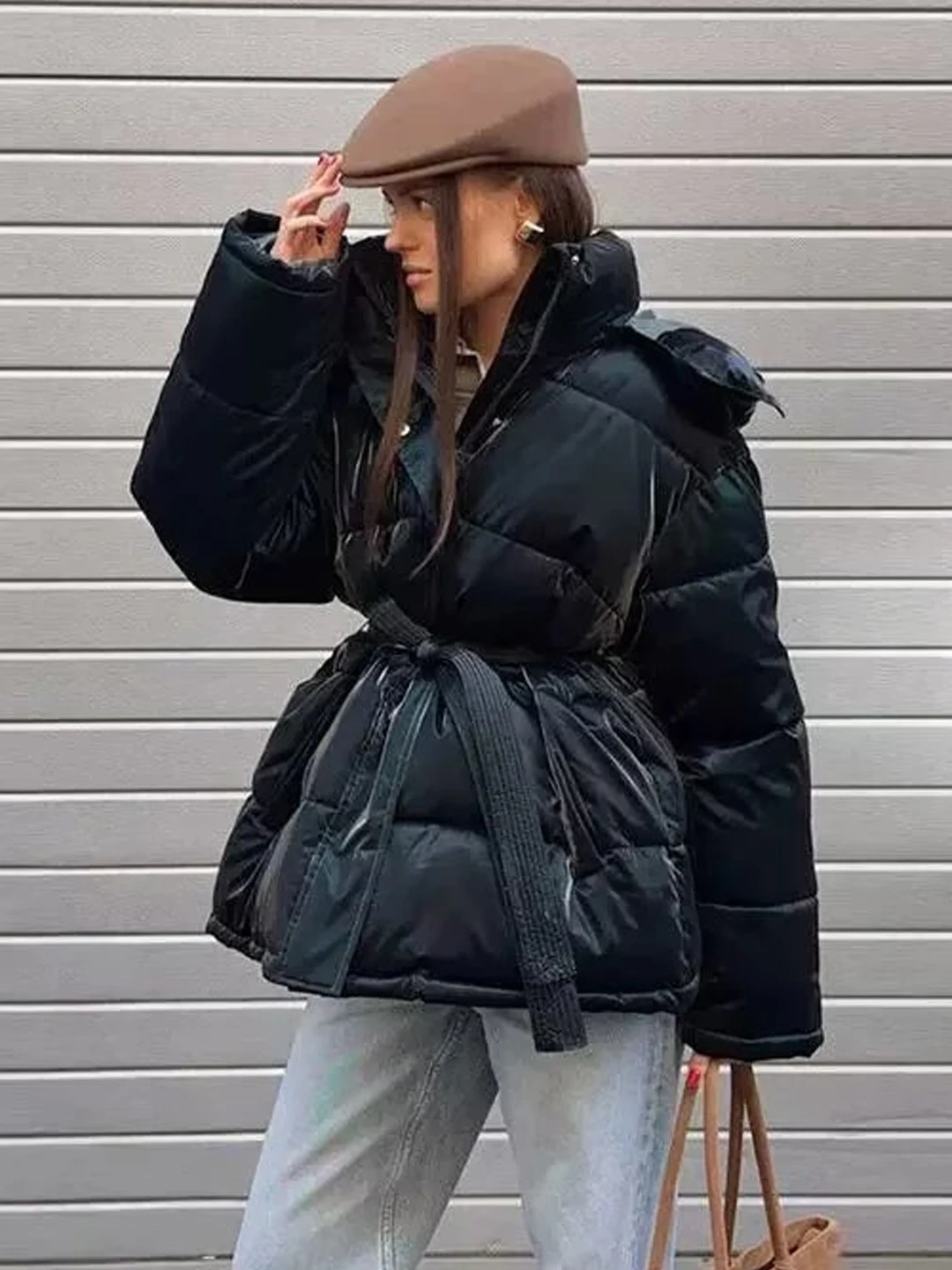 Slimming Thiened Bread Coat American Sle Streetwear Cotton Jaet with Belt Winter Warm Outerwear for Young Women
Slimming Thiened Bread Coat American Sle Streetwear Cotton Jaet with Belt Winter Warm Outerwear for Young Women