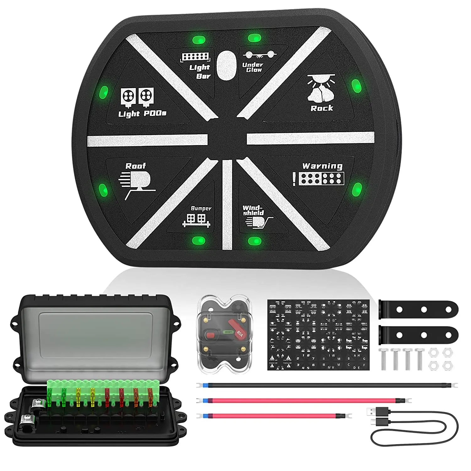 New On-Off Green LED Switch Touch Control Panel With Circuit Relay System Box For Car Truck Pickup Boat UTV SUV RV Campers
New On-Off Green LED Switch Touch Control Panel With Circuit Relay System Box For Car Truck Pickup Boat UTV SUV RV Campers