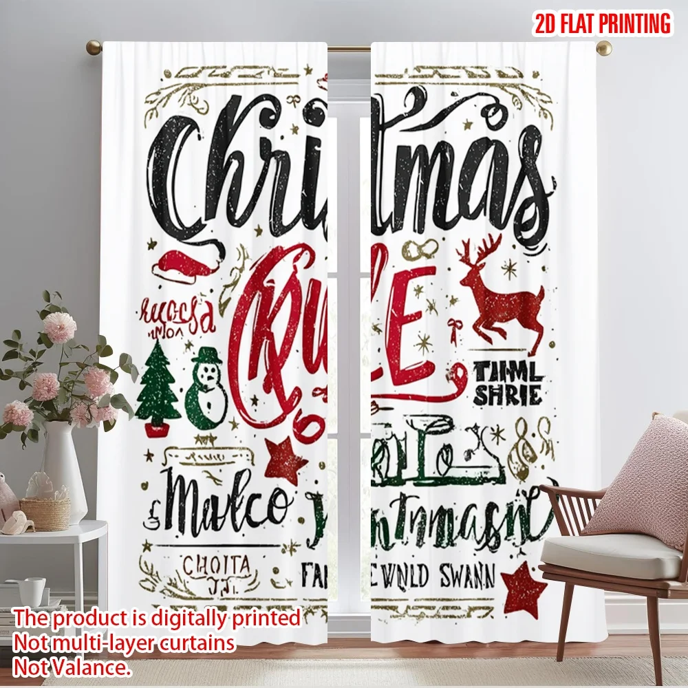2pcs,2D plane printing Creative Curtains Old man_ snowflake_ reindeer_ and gingerbread man Polyester Fabric (without rod) Gifts
2pcs,2D plane printing Creative Curtains Old man_ snowflake_ reindeer_ and gingerbread man Polyester Fabric (without rod) Gifts