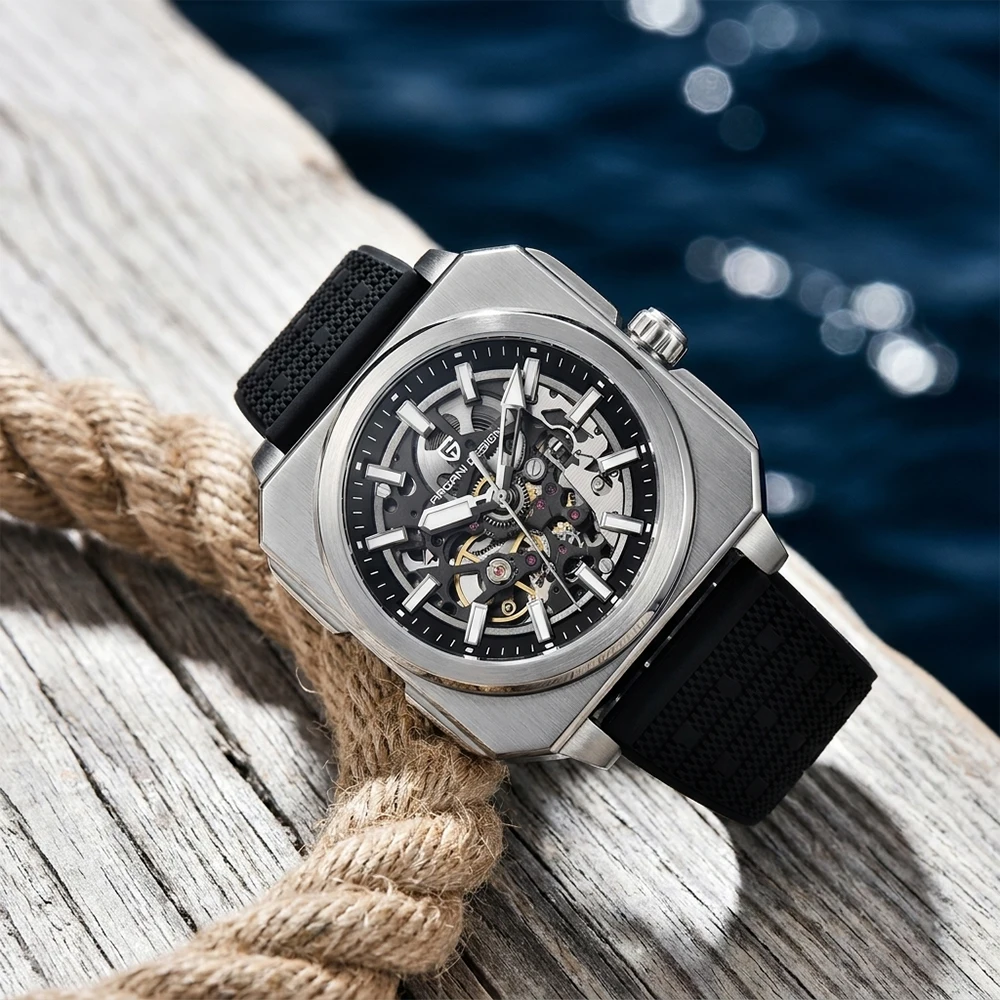PAGANI DESIGN New Mechanical Hollowed out Man watch Sapphire Luminous Waterproof Watch Leather Luxury Steel shell Clock Gift Box
PAGANI DESIGN New Mechanical Hollowed out Man watch Sapphire Luminous Waterproof Watch Leather Luxury Steel shell Clock Gift Box