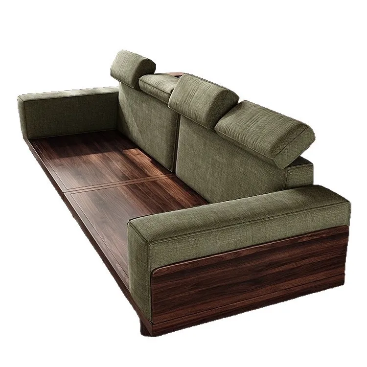 Solid wood sofa North American black walnut living room size apartment fabric ecological leather sofa
Solid wood sofa North American black walnut living room size apartment fabric ecological leather sofa
