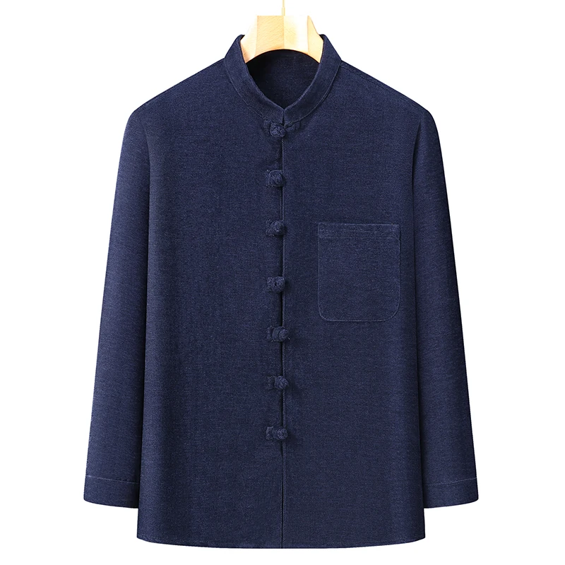 Осенний мужской костюм Тан, джет с воротником-стойкой, верхняя одежда среднего возраста и ли, традиционная китайская одежда, однотонный полиэстер
Осенний мужской костюм Тан, джет с воротником-стойкой, верхняя одежда среднего возраста и ли, традиционная китайская одежда, однотонный полиэстер