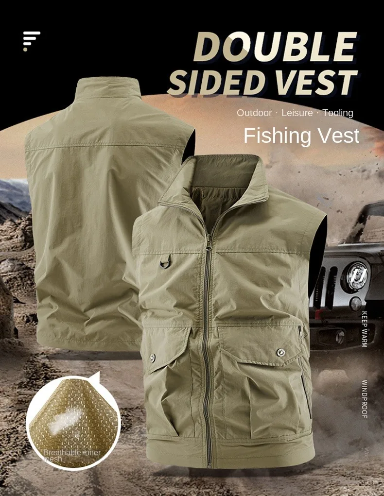 Summer Men's Tactical Hiking Vest Outdoor Sports Fishing Vest Photographer's Tool Vest Hunting Camping Mountaineering Coat
Summer Men's Tactical Hiking Vest Outdoor Sports Fishing Vest Photographer's Tool Vest Hunting Camping Mountaineering Coat