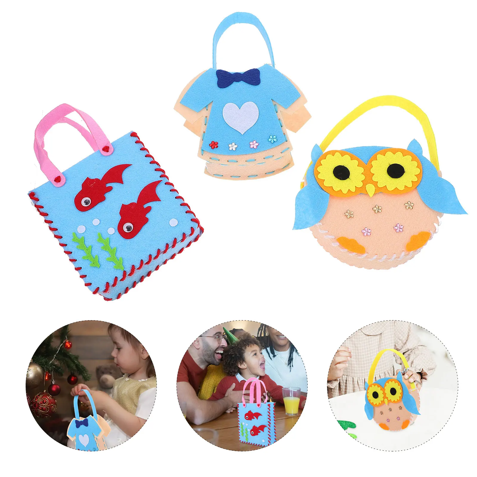4pcs Diy Handbag Craft Kits Non-Woven Bags Handmade Decoration Party Supplies Parent- Activity Creative
4pcs Diy Handbag Craft Kits Non-Woven Bags Handmade Decoration Party Supplies Parent- Activity Creative