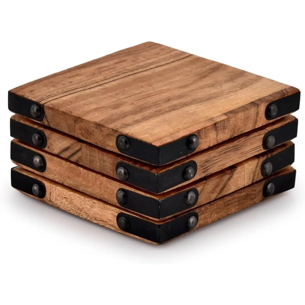 Acacia Wood Square Coasters Protection Tabletop,Countertop and Surfaces Size: 4" x 4", Set of 4
Acacia Wood Square Coasters Protection Tabletop,Countertop and Surfaces Size: 4" x 4", Set of 4