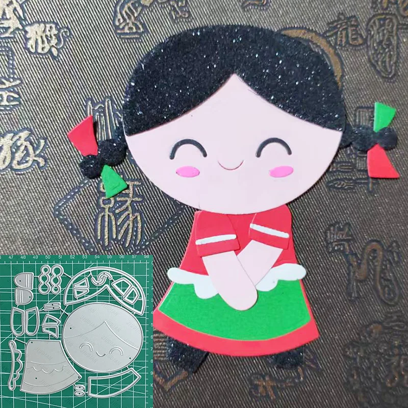 New Cute Braid Girl Bow Cutting Dies DIY Paste Handicrafts Metal Cutting Blade Mold Production of Relief Album Greetingcards
New Cute Braid Girl Bow Cutting Dies DIY Paste Handicrafts Metal Cutting Blade Mold Production of Relief Album Greetingcards