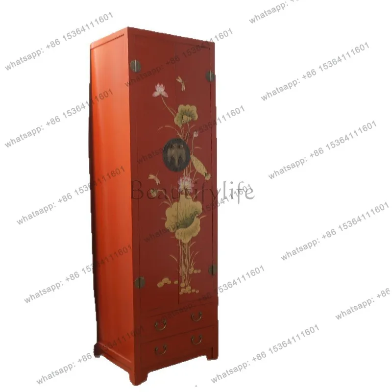 Chinese solid wood hand-painted wardrobe retro old storage cabinet
Chinese solid wood hand-painted wardrobe retro old storage cabinet