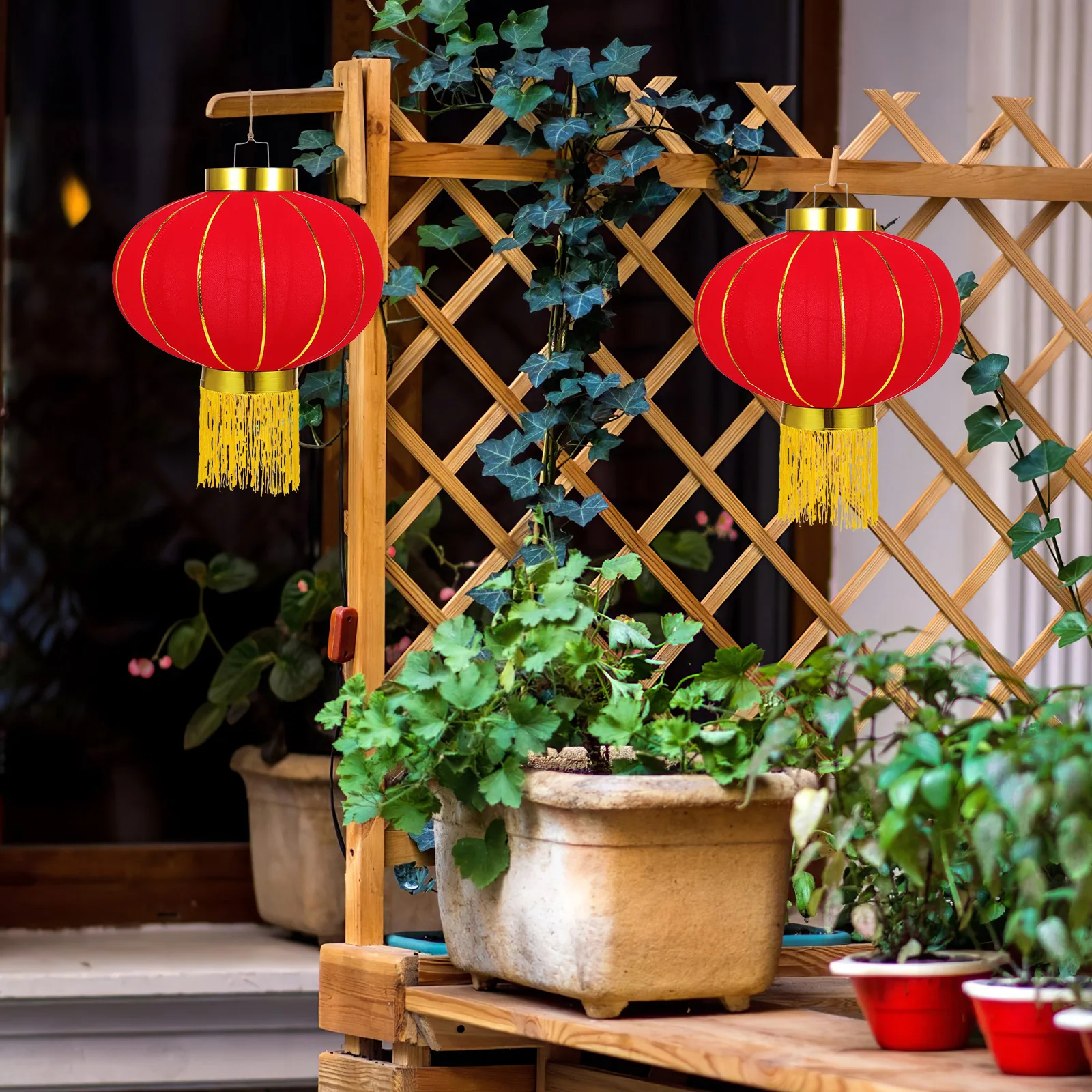 2pcs Flocked Lanterns Holiday Chinese Lantern 60# Red Silk Outdoor Hanging Garden Decoration Celebrations Holiday
2pcs Flocked Lanterns Holiday Chinese Lantern 60# Red Silk Outdoor Hanging Garden Decoration Celebrations Holiday
