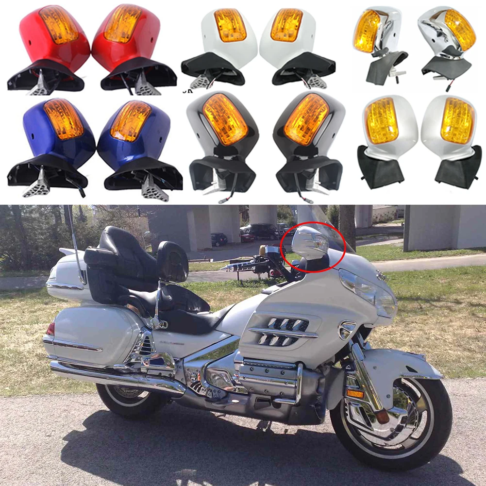 Rear View Mirrors Integrated LED Turn Signal For Honda Goldwing GL1800 2001 2002 2003 2004 2005 2006 2007 2008 2009 2010 2011
Rear View Mirrors Integrated LED Turn Signal For Honda Goldwing GL1800 2001 2002 2003 2004 2005 2006 2007 2008 2009 2010 2011
