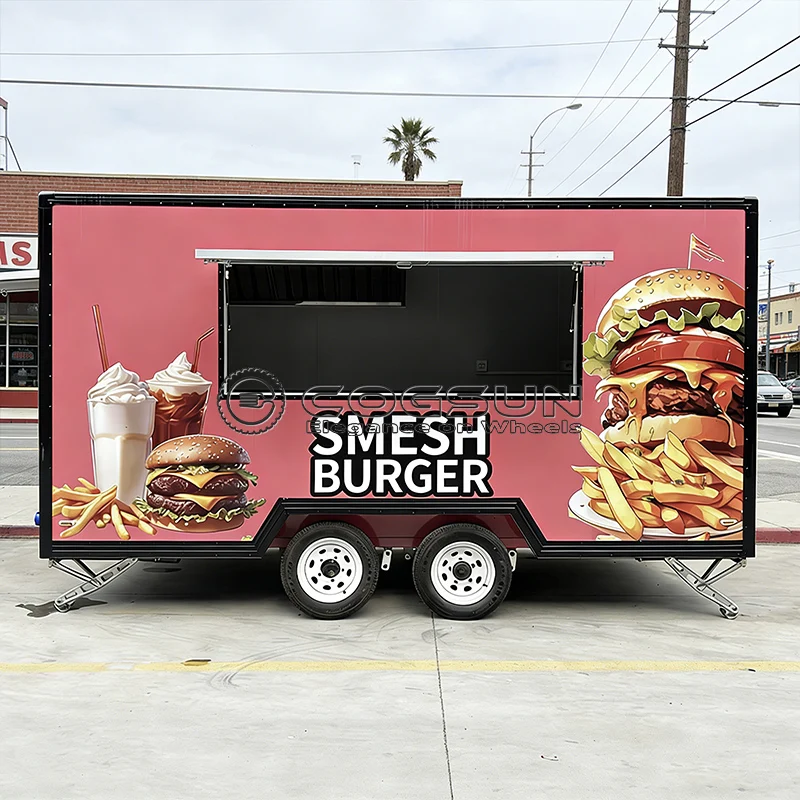 Мобильный кухонный фургон, полностью оборудованный для разнообразного меню: тако, бургеров, пиццы и мороженого. Прицеп-фургон для быстрого питания.
Мобильный кухонный фургон, полностью оборудованный для разнообразного меню: тако, бургеров, пиццы и мороженого. Прицеп-фургон для быстрого питания.
