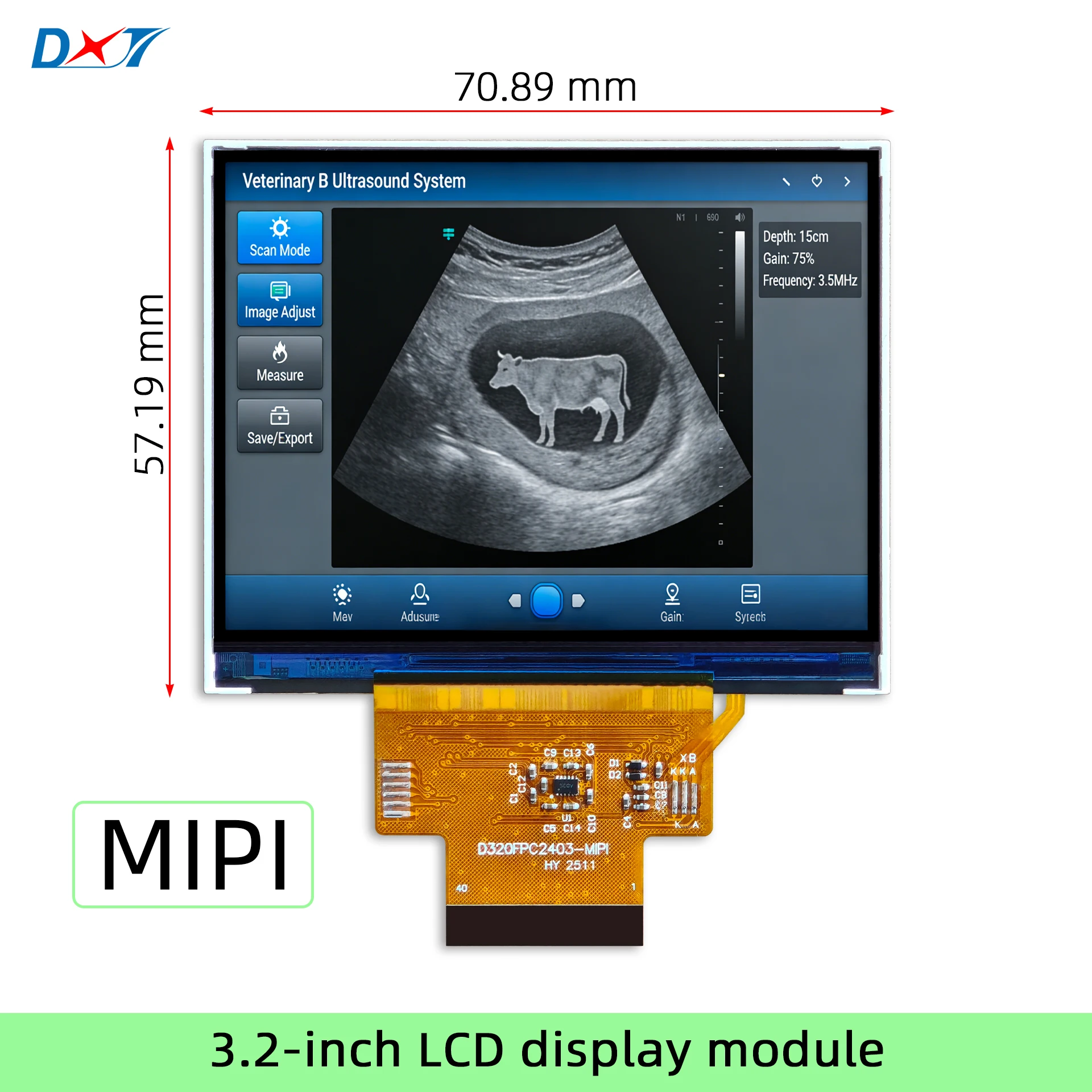 3,2-дюймовый TFT LCD дисплейный модуль с разрешением 1024*768, интерфейсом MIPI, высокой яркостью 600 кд/м² для электронных устройств
3,2-дюймовый TFT LCD дисплейный модуль с разрешением 1024*768, интерфейсом MIPI, высокой яркостью 600 кд/м² для электронных устройств