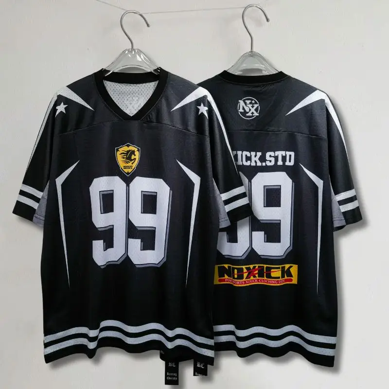 High Quality Mesh Breathable Cactus Jack Short Sleeve Casual Loose Quick Drying V Neck UTOPIA Jersey Sports NO.99 Tops Men Women
High Quality Mesh Breathable Cactus Jack Short Sleeve Casual Loose Quick Drying V Neck UTOPIA Jersey Sports NO.99 Tops Men Women