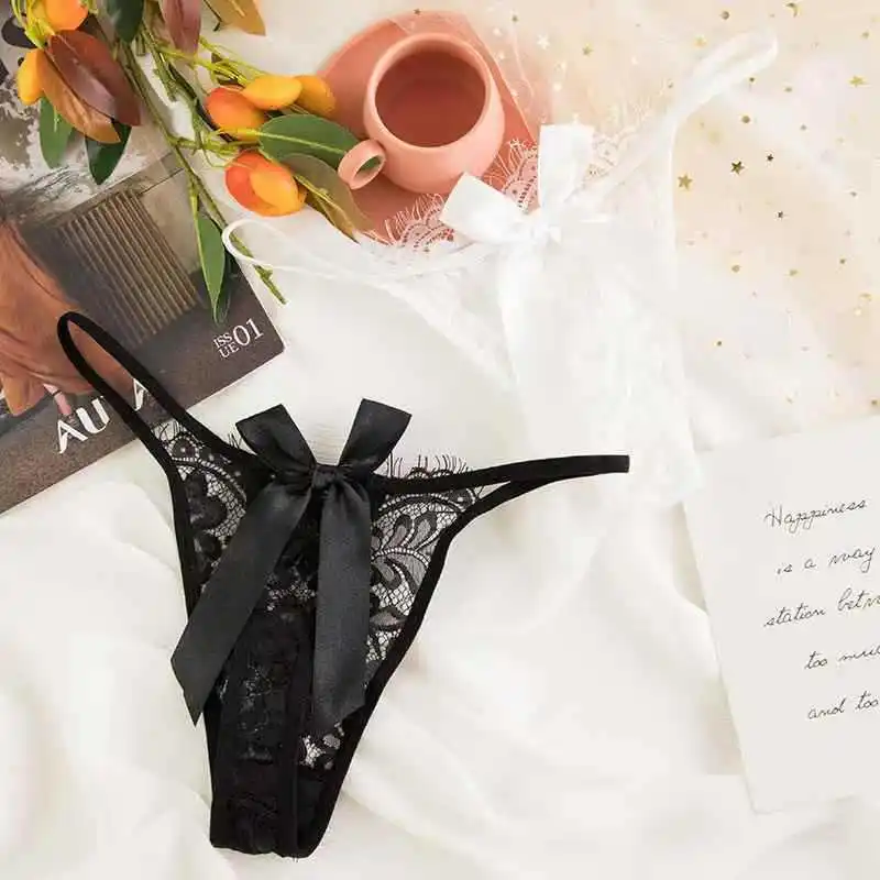 French Thongs for Women Sexy Lace Embroidery Panties Bow Underwear Temptation Low-Rise G-String Ladies T-back Intimates Lingerie
French Thongs for Women Sexy Lace Embroidery Panties Bow Underwear Temptation Low-Rise G-String Ladies T-back Intimates Lingerie