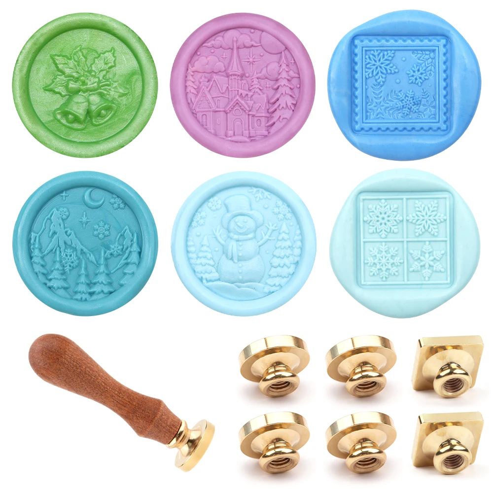 3D Embossed Wax Seal Stamp Kit Snowflake Winter Scene for Diy Christmas Paper Greeting Card Craft Gift Decor Package Wrap
3D Embossed Wax Seal Stamp Kit Snowflake Winter Scene for Diy Christmas Paper Greeting Card Craft Gift Decor Package Wrap