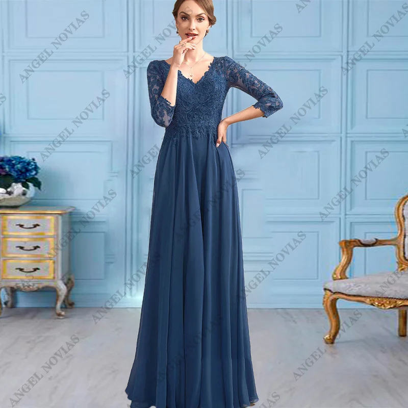 Customized Long V Neckline Elegant Blue Mother of the Bride Dresses for Wedding Party Dress Vestidos Para Robes Invitee Mariage
Customized Long V Neckline Elegant Blue Mother of the Bride Dresses for Wedding Party Dress Vestidos Para Robes Invitee Mariage