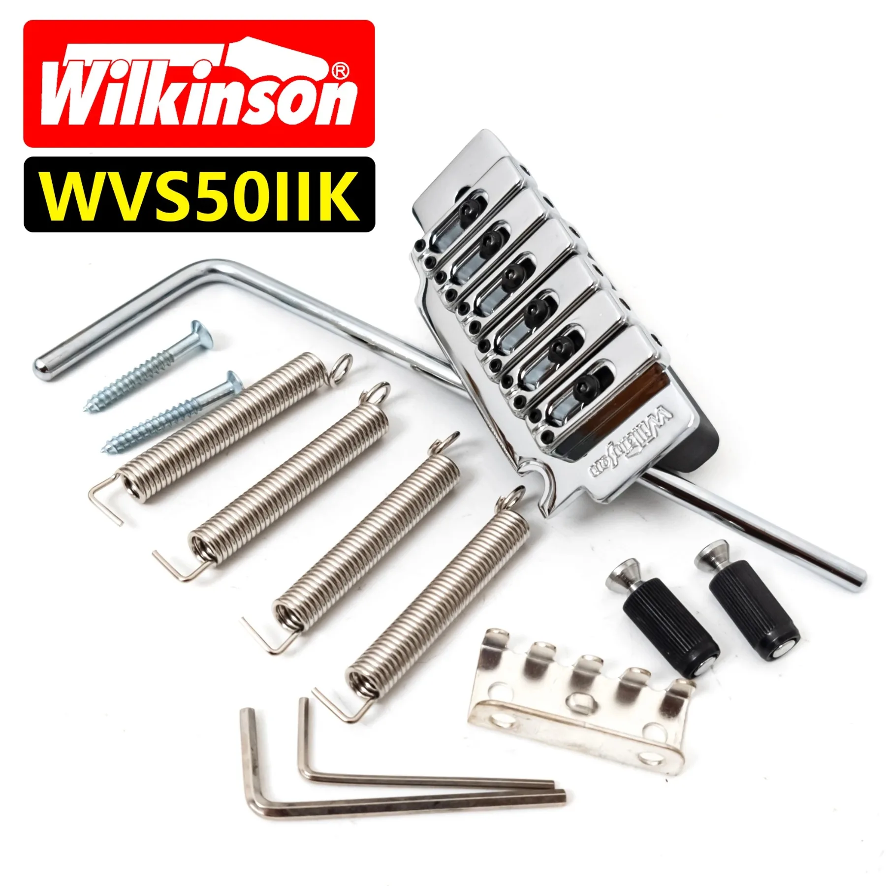 Wilkinson WVS50IIK 2-Point Chrome Tremolo Bridge for Electric Guitar, Zinc Alloy Bridge Plate Steel Block, Smooth Vibrato System
Wilkinson WVS50IIK 2-Point Chrome Tremolo Bridge for Electric Guitar, Zinc Alloy Bridge Plate Steel Block, Smooth Vibrato System