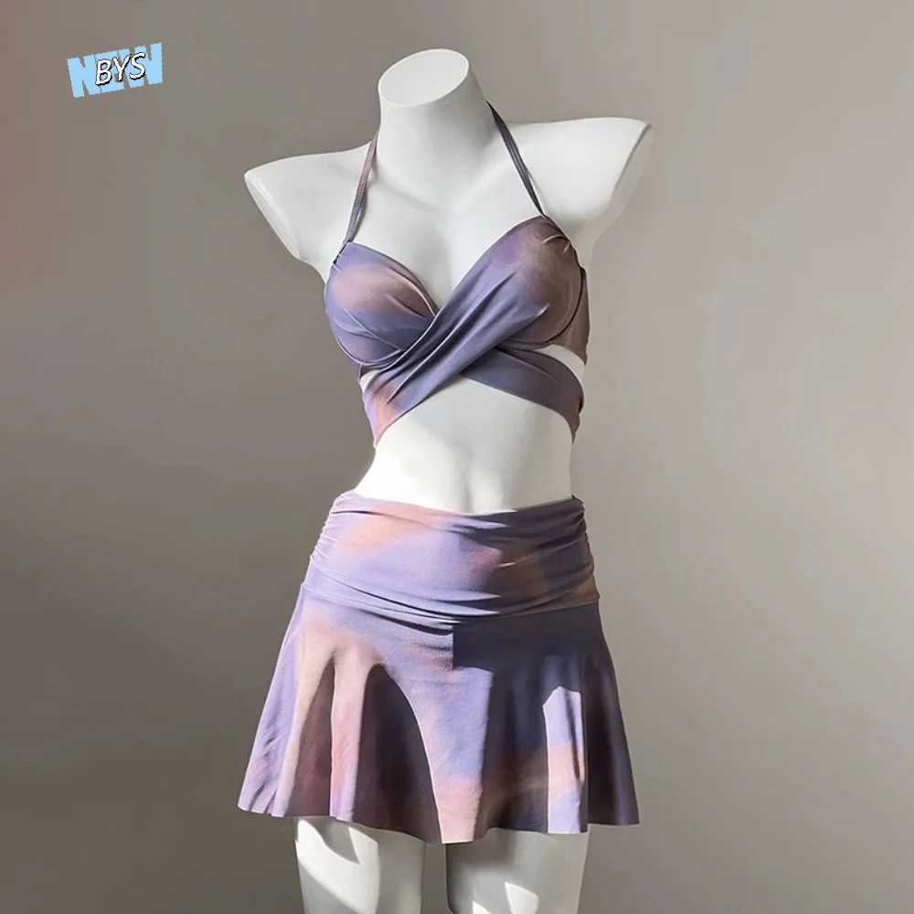 Fashion Tie-dye 3 in 1 Swimwear Set Purple Beachwear Long Sleeve Swimsuit Sun Protection camisole Bikini Bathing Suit Beach
Fashion Tie-dye 3 in 1 Swimwear Set Purple Beachwear Long Sleeve Swimsuit Sun Protection camisole Bikini Bathing Suit Beach