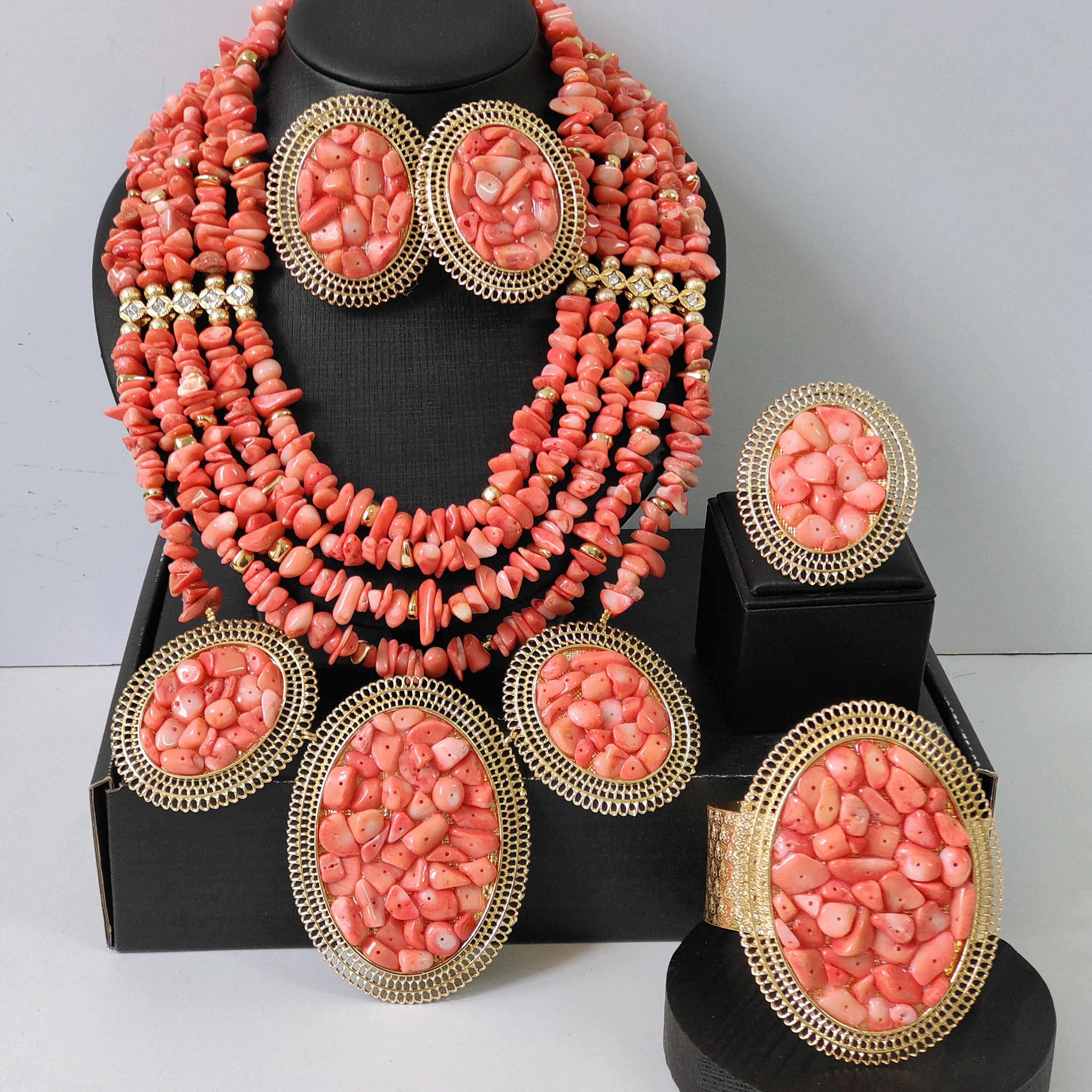 New Fashion African Beads Jewelry Sets Pink Nigerian Wedding Coral Necklace Bridal Accessories
New Fashion African Beads Jewelry Sets Pink Nigerian Wedding Coral Necklace Bridal Accessories