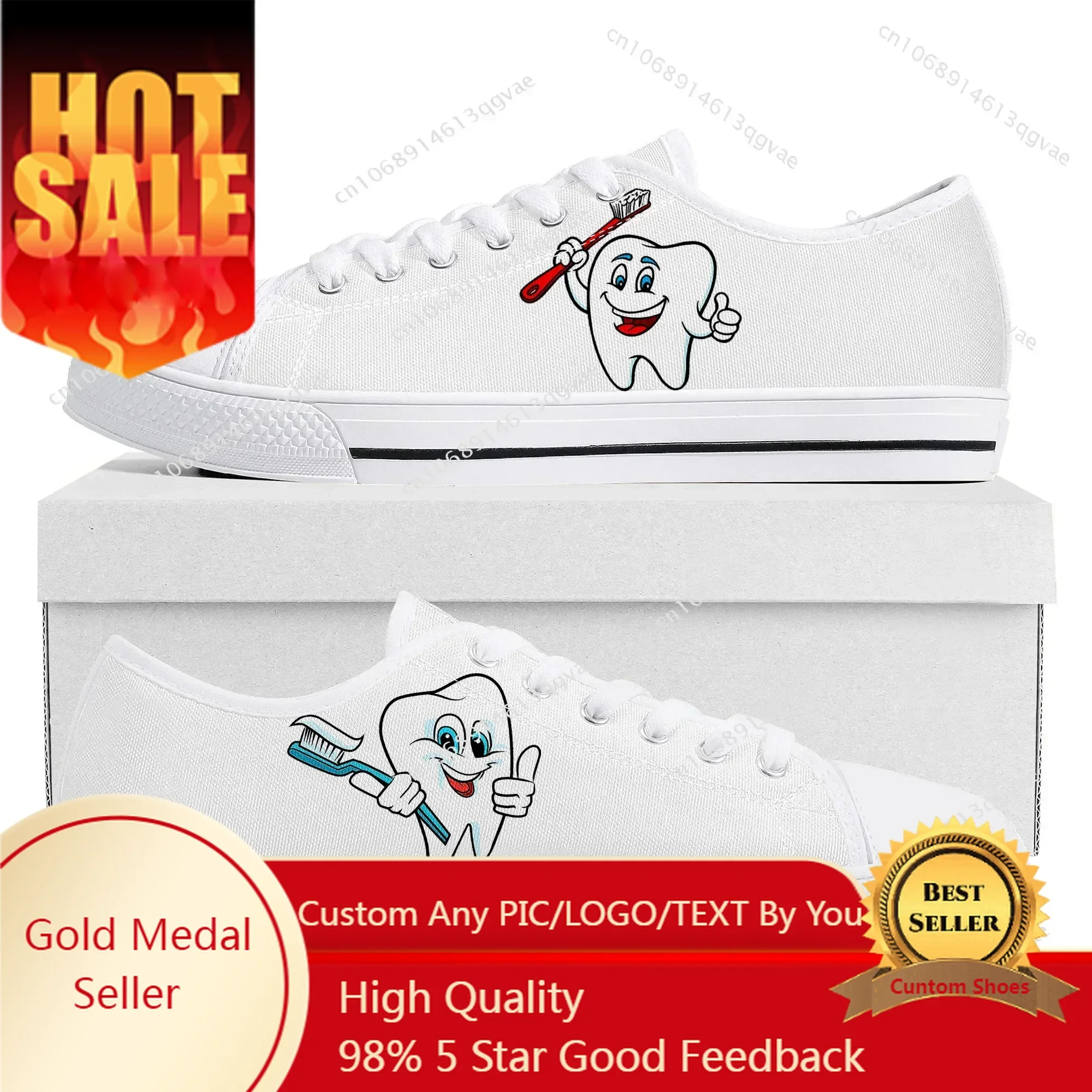 Tooth Dentist Cartoon Pattern Low Top High Quality Sneakers Mens Womens Teenager Tailor-made Shoe Canvas Sneaker Couple Shoes
Tooth Dentist Cartoon Pattern Low Top High Quality Sneakers Mens Womens Teenager Tailor-made Shoe Canvas Sneaker Couple Shoes