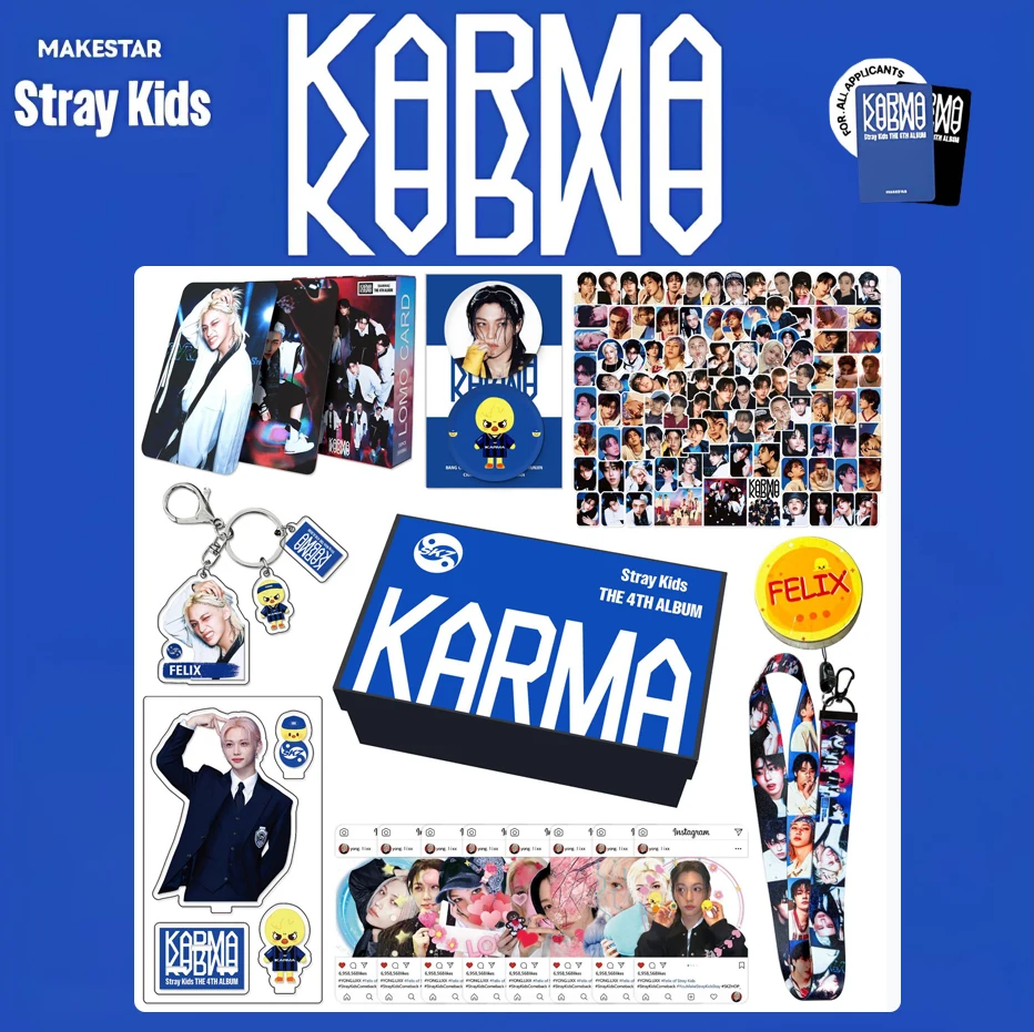 Подарочная коробка Stray Kids Skz Felix KARMA Альбом Skzoo Do It Felix Hyunjin Периферийный набор Брелок Маленькие наклейки для карточек Подарок для фаната
Подарочная коробка Stray Kids Skz Felix KARMA Альбом Skzoo Do It Felix Hyunjin Периферийный набор Брелок Маленькие наклейки для карточек Подарок для фаната