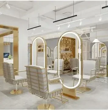 Barbershop hair modern salon dedicated whole body with light hairdressing mirror single-sided double-sided mirror
Barbershop hair modern salon dedicated whole body with light hairdressing mirror single-sided double-sided mirror