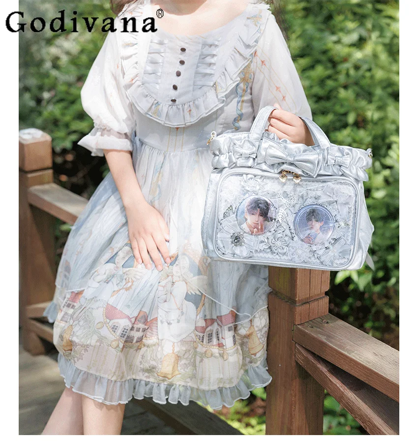 Japanese Original Lolita Transparent Pain Bag Sweetheart Girl Jk Uniform Casual Daily Commuting Versatile Shoulder Bag
Japanese Original Lolita Transparent Pain Bag Sweetheart Girl Jk Uniform Casual Daily Commuting Versatile Shoulder Bag