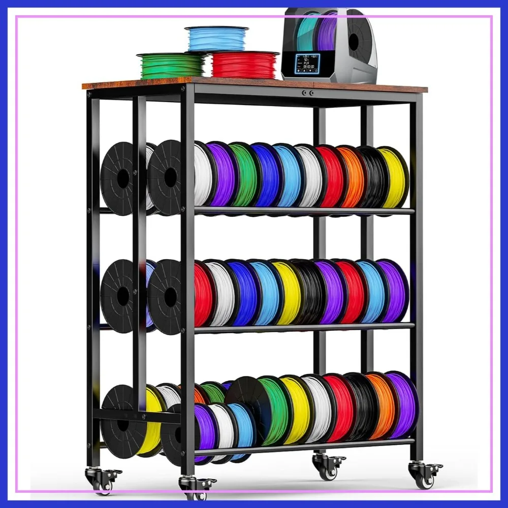 2 Rows Metal Filament Storage Rack Shelf for 3D Printer, Holds PLA/TPU/ASA/Nylon, Workshop Garage Organizer
2 Rows Metal Filament Storage Rack Shelf for 3D Printer, Holds PLA/TPU/ASA/Nylon, Workshop Garage Organizer