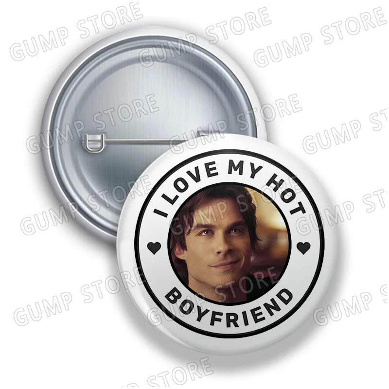 I Love My Hot Boyfriend Girlfriend Badges for Jewelry Accessories Bag Decor TVD Tinplate Lapel Button Brooch Pins BF GF Gifts
I Love My Hot Boyfriend Girlfriend Badges for Jewelry Accessories Bag Decor TVD Tinplate Lapel Button Brooch Pins BF GF Gifts