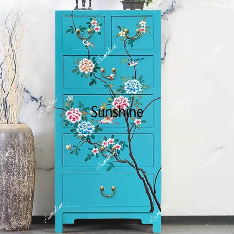 Painted against the wall Bedroom locker Home living room Vintage storage cabinet
Painted against the wall Bedroom locker Home living room Vintage storage cabinet