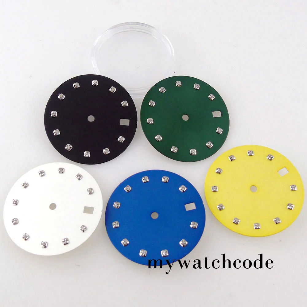 Black/Green/Blue/White/Yellow 29mm Watch Dial Date Window Fit for NH35A NH36A Automatic Movement Watch Parts Accessories
Black/Green/Blue/White/Yellow 29mm Watch Dial Date Window Fit for NH35A NH36A Automatic Movement Watch Parts Accessories