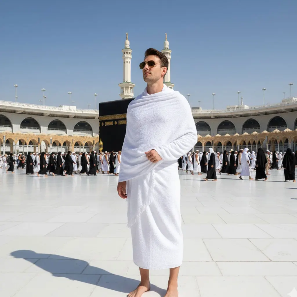 Men's Muslim Robe Ihram Two-Piece Set Solid Color Hajj Umrah Pilgrimage Towel Suit
Men's Muslim Robe Ihram Two-Piece Set Solid Color Hajj Umrah Pilgrimage Towel Suit