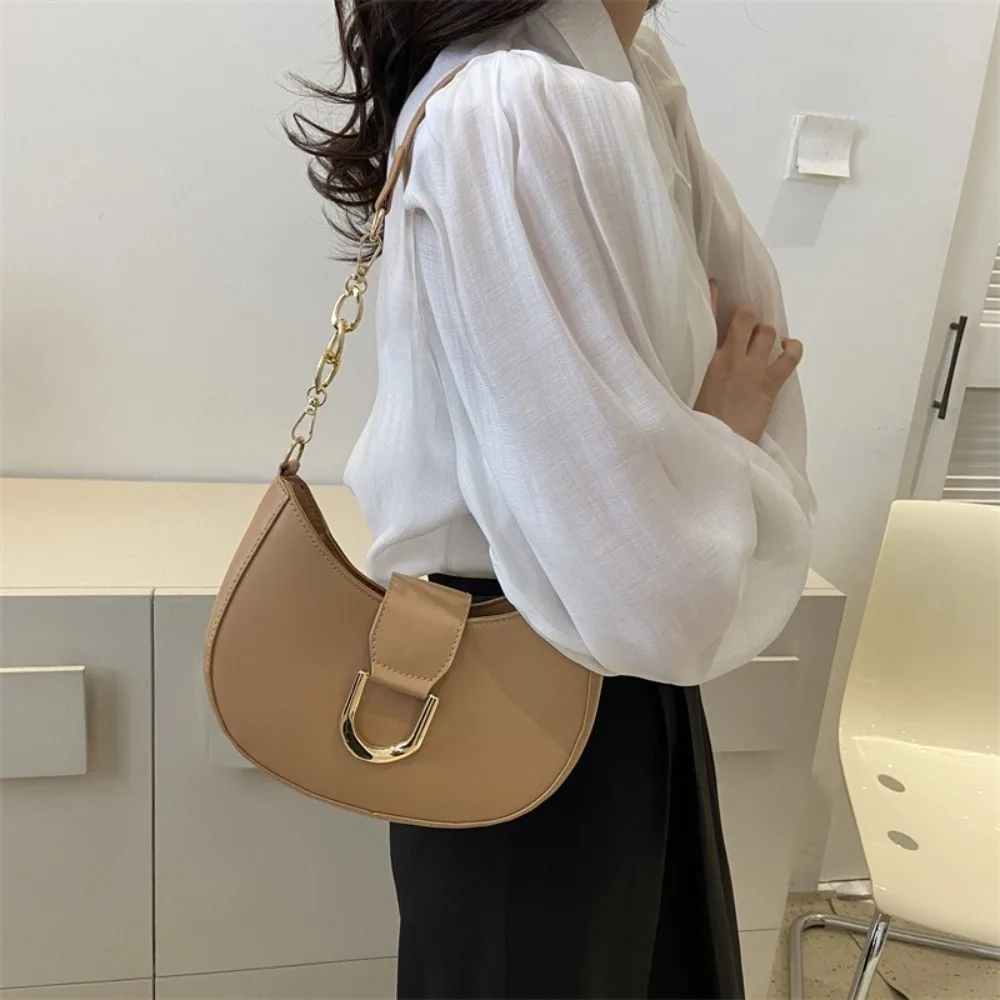 Retro Candy Color Underarm Bag Half Round Zipper PU Leather Crossbody Bag Handbag Korean Style Chain Shoulder Bag Girl
Retro Candy Color Underarm Bag Half Round Zipper PU Leather Crossbody Bag Handbag Korean Style Chain Shoulder Bag Girl