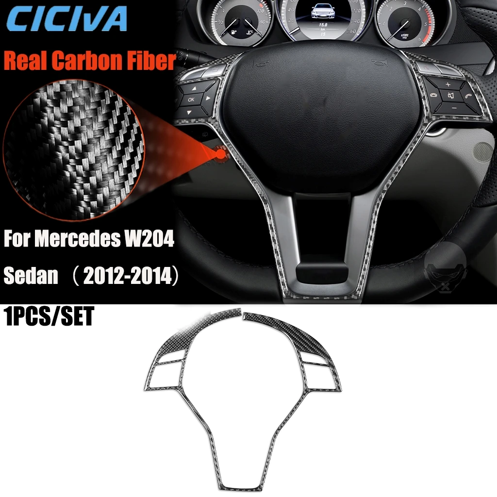 Carbon Fiber Car Accessories Driver Wheel Button Modified Interior Trim Cover Sticker For Mercedes-Benz W204 Sedan 2012-2014 
Carbon Fiber Car Accessories Driver Wheel Button Modified Interior Trim Cover Sticker For Mercedes-Benz W204 Sedan 2012-2014