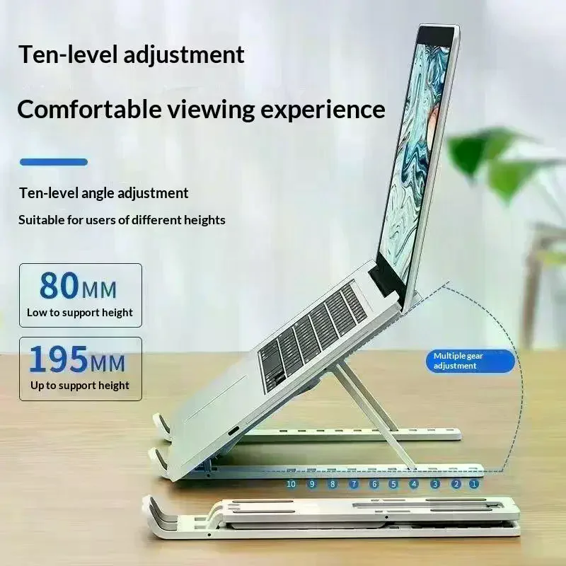 10Gears Adjustable Laptop Holder Foldable Notebook Stand Portable Desktop Support For Air Pro Accessories ABS Material
10Gears Adjustable Laptop Holder Foldable Notebook Stand Portable Desktop Support For Air Pro Accessories ABS Material